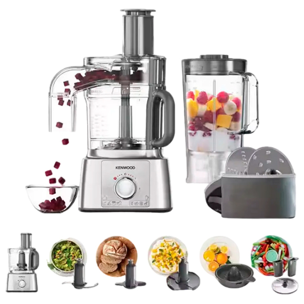 Кухонный комбайн Kenwood FDP 65.820SI Серебряный 1000 Вт, Механическое, Количество скоростей: 2 photo 6