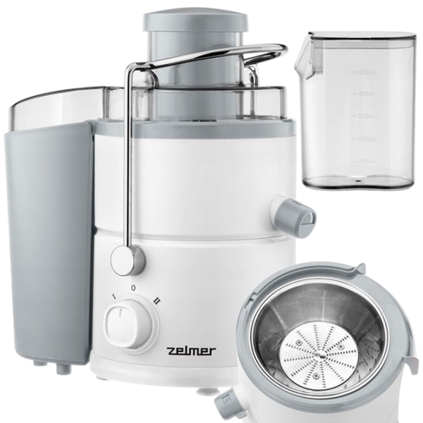 Storcator de fructe ZELMER ZJE3800 White 600 W, Centrifugă, Numărul de viteze: 2 photo 4