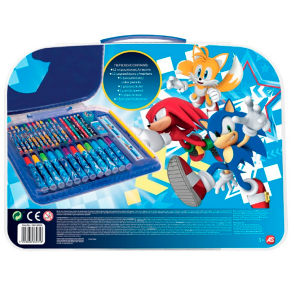 Креативный набор As Kids Sonic the Hedgehog Art Case 5203068662318 Разноцветный Для детей, 3+ photo 4