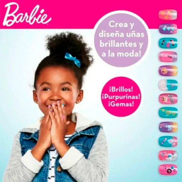 Креативный набор Cra-Z-Art Glitter & Shine Nail Studio Barbie 884920340527 Розовый Для девочек, 8+ photo 4
