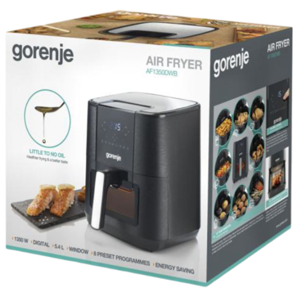 Aero Grill Gorenje AF1350DWB Black Electronic, 1350 W, 5.4 l photo 5