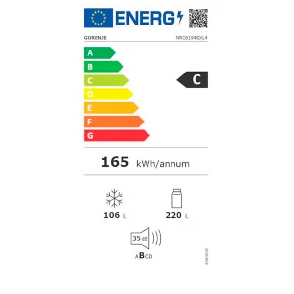 Frigider Gorenje NRC6194SXL4 Inox 194l / No Frost, 106l / No Frost, C photo 9