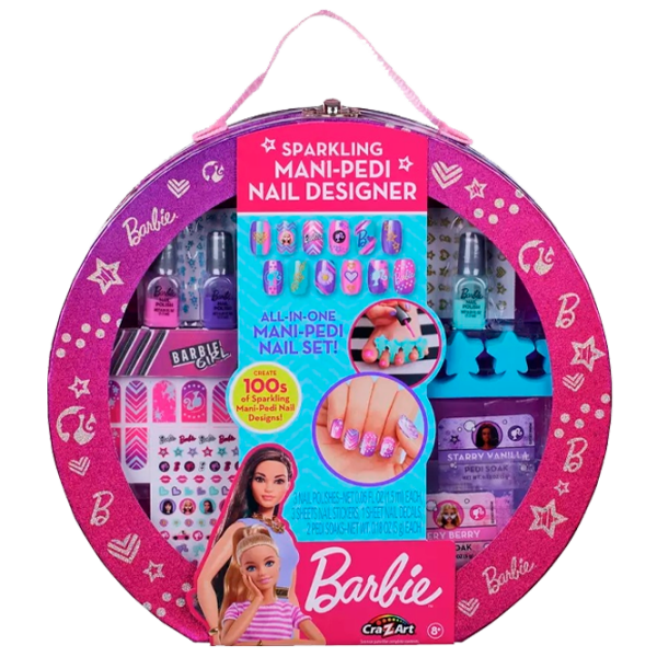 Креативный набор Cra-Z-Art Barbie Sparkling Mani-Pedi Designer 884920340701 Розовый Для девочек, 8+ photo 1