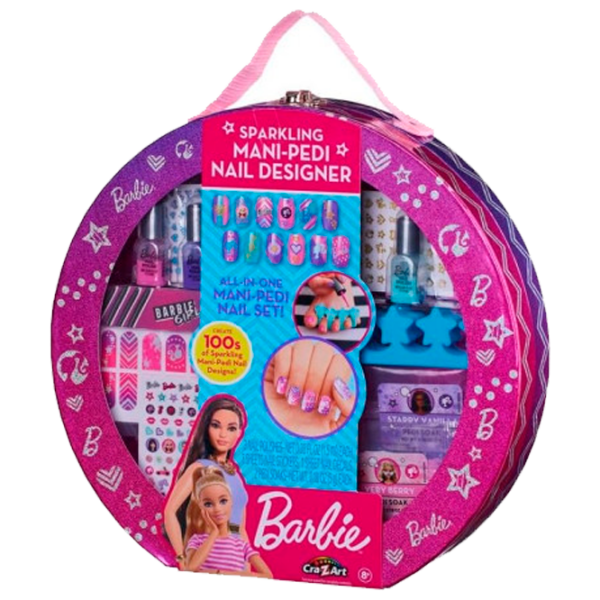 Креативный набор Cra-Z-Art Barbie Sparkling Mani-Pedi Designer 884920340701 Розовый Для девочек, 8+ photo 2
