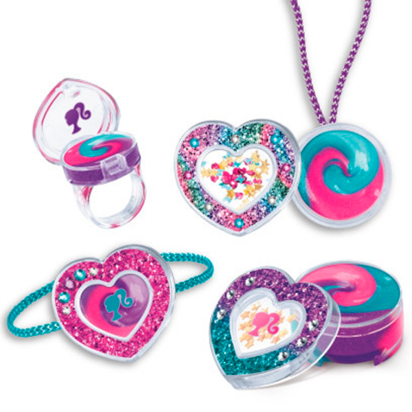 Креативный набор Cra-Z-Art Barbie Sparkling Sweet Heart Lip Gloss Lockets 884920340688 Розовый Для девочек, 7+ photo 3