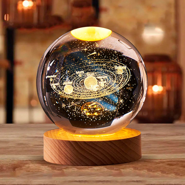 Lampă de noapte Desk lamp Solar System Transparent Rețea photo 2