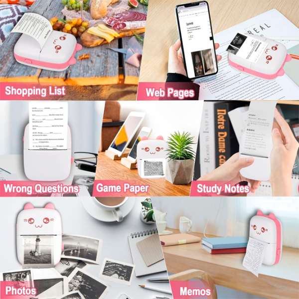 Фотопринтер Eschen Portable Mini Printer Розовый  photo 3