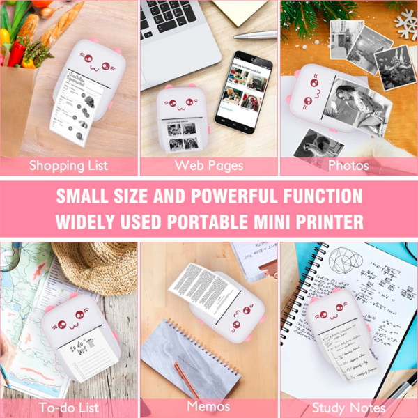 Фотопринтер Eschen Portable Mini Printer Розовый  photo 5