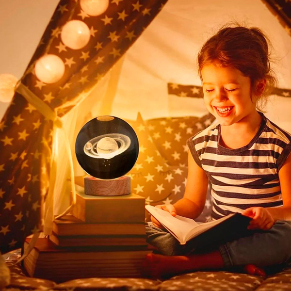 Lampă de noapte Desk lamp Saturn Transparent Rețea photo 2