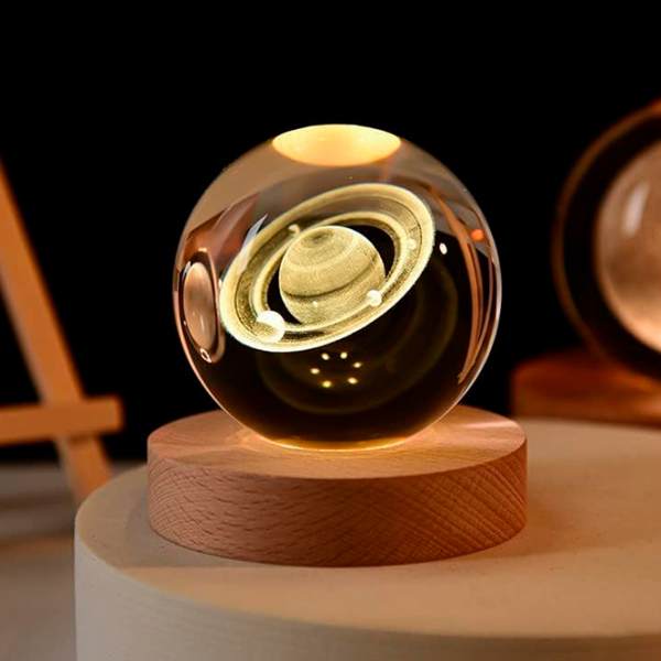 Lampă de noapte Desk lamp Saturn Transparent Rețea photo 5