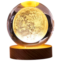 Lampă de noapte Desk lamp Moon Transparent Rețea