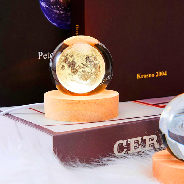 Lampă de noapte Desk lamp Moon Transparent Rețea photo 7