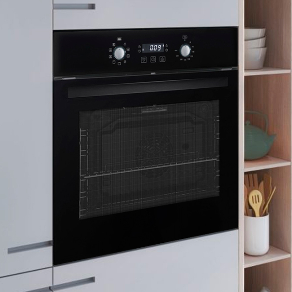 Cuptor încorporabil Backer Nona 09 Soft Stouch GL Black A, 71 l photo 4