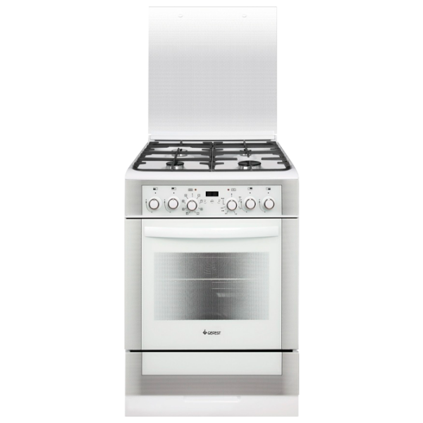 Aragaz Gefest 6302-04 0040 White Tipul plitei: Pe gaz, 55 l, Tipul cuptorului: Electric photo 1