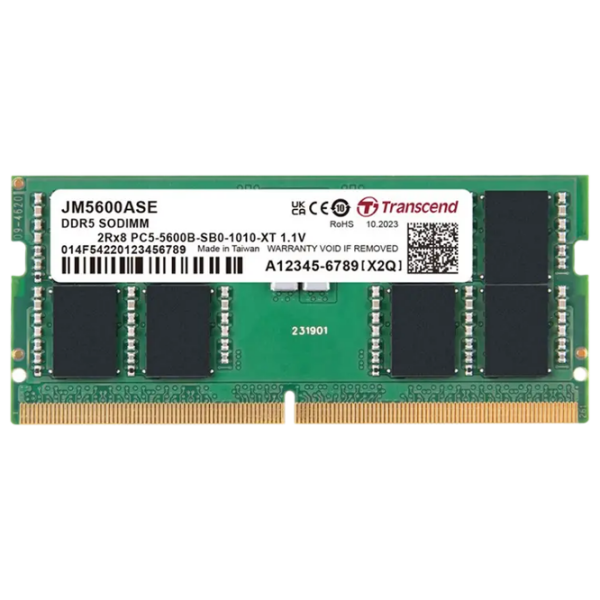 Оперативная память 24 ГБ Transcend JetRam JM5600ASE-24G DIMM, DDR5, 5600 МГц photo 1