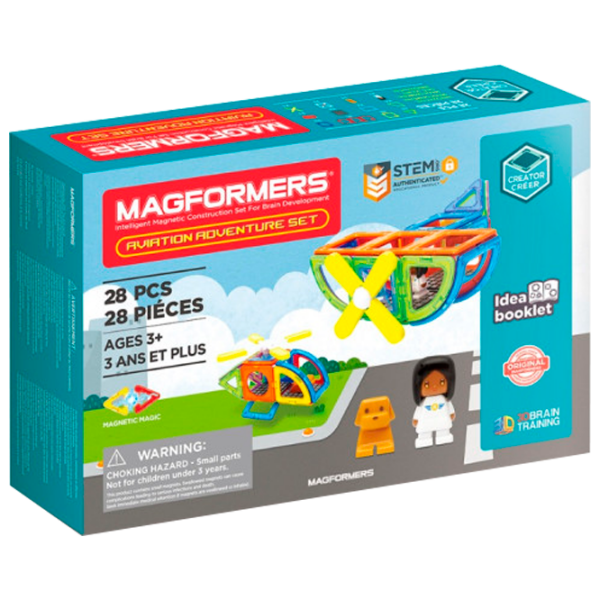 Constructor Magformers Aviation Adventure Set Multicolor Numărul de piese 28, 3+ photo 1