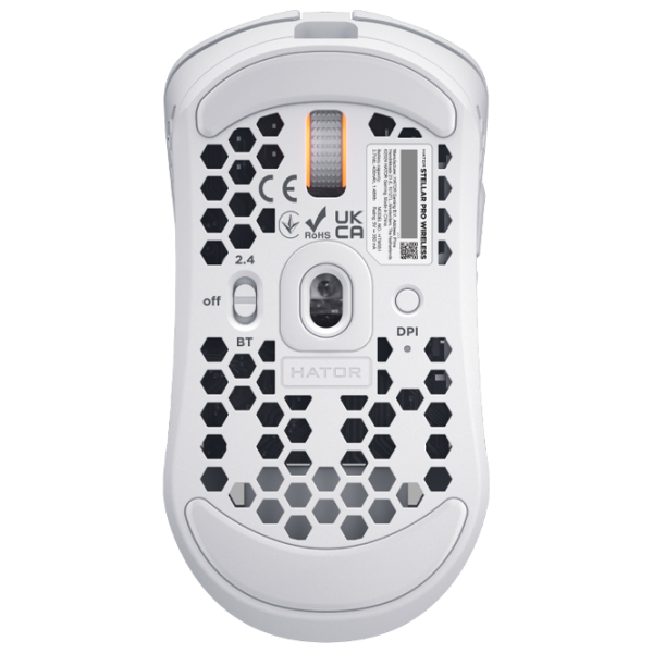 Mouse Hator Stellar PRO Wireless White Fără fir / 26000 dpi photo 5