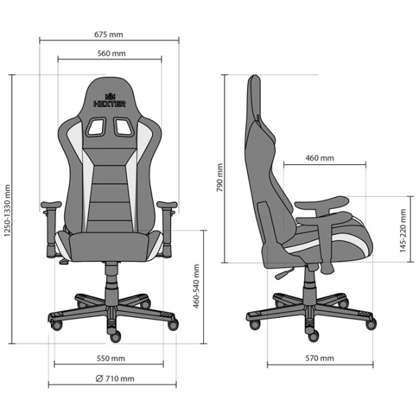 Scaun Gaming Nowy Styl Hexter MX R1D line PL70 Red Black  photo 8