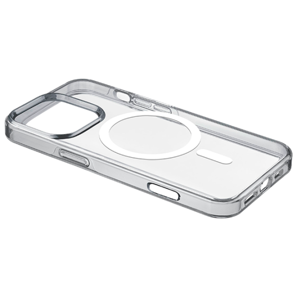 Husă pentru smartphone Apple iPhone 16 Pro (Gloss Mag) White Transparent Cellularline, TPU, MagSafe Back photo 1