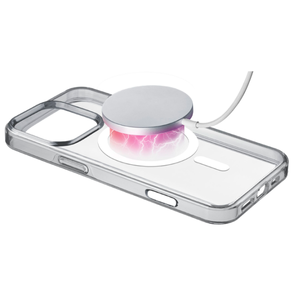 Husă pentru smartphone Apple iPhone 16 Pro (Gloss Mag) White Transparent Cellularline, TPU, MagSafe Back photo 2