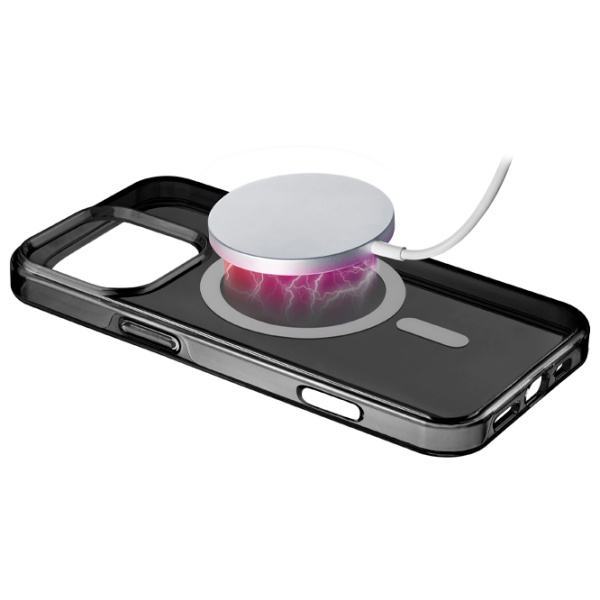 Husă pentru smartphone Apple iPhone 16 Pro (Gloss Mag) White Black Cellularline, TPU, MagSafe Back photo 3