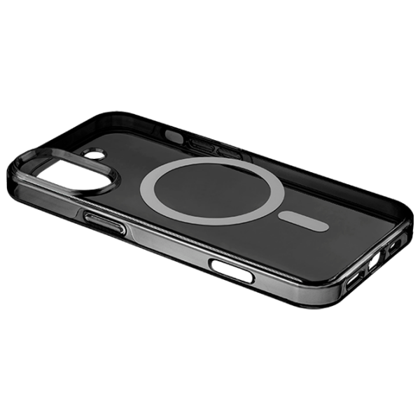 Чехол для смартфона Apple iPhone 16 (Gloss Mag) White Черный Cellularline, ТПУ, MagSafe Back photo 1