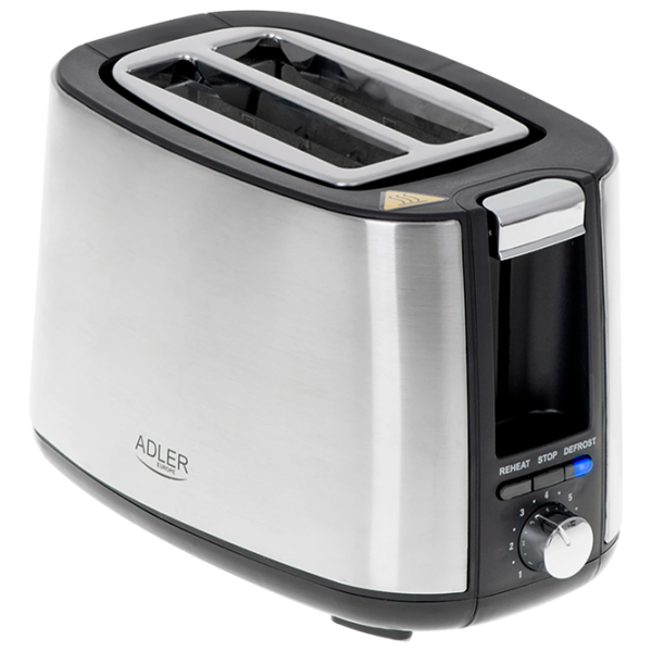 Toster Adler AD-3214 Silver 750 W, Numărul de grade de prăjire: 7 photo 1