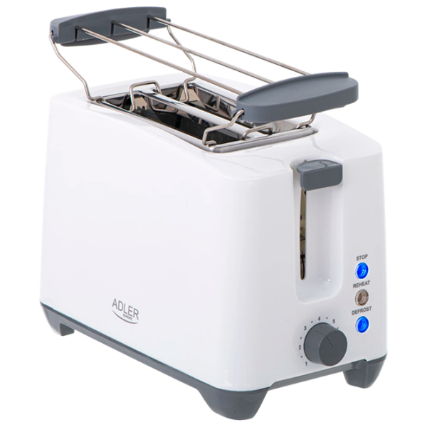 Toster Adler AD-3216 White 1000 W, Numărul de grade de prăjire: 7 photo 1