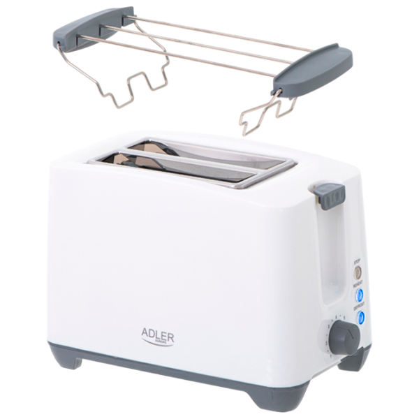 Toster Adler AD-3216 White 1000 W, Numărul de grade de prăjire: 7 photo 3