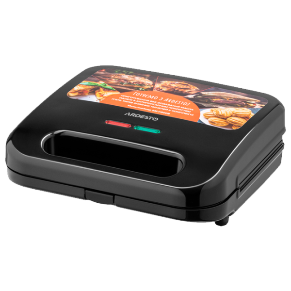Aparat pentru sandvișuri Ardesto SM-H500B Black 700 W, Cantitatea de sandwich-uri:  photo 1
