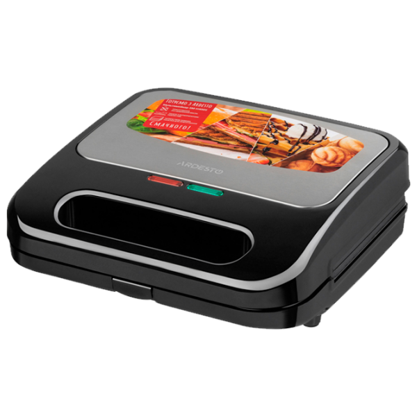 Aparat pentru sandvișuri Ardesto SM-H400S Black 700 W, Cantitatea de sandwich-uri:  photo 1