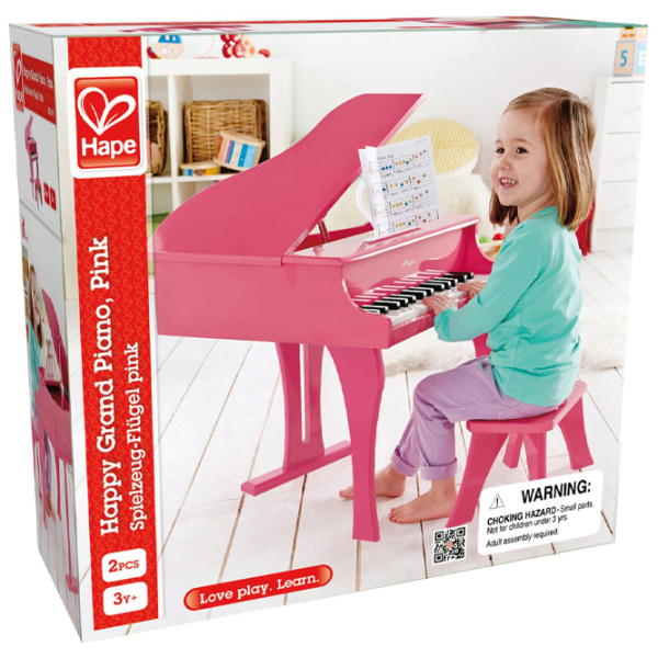 Пианино для детей Hape Grand Piano 30 клавиш Розовый Рекомендуемый возраст: 3+ photo 4