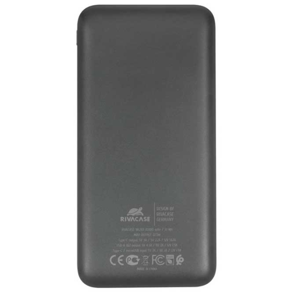Power Bank 10000 мАч RivaCase VA2101 (22.5 Вт) Черный  photo 2