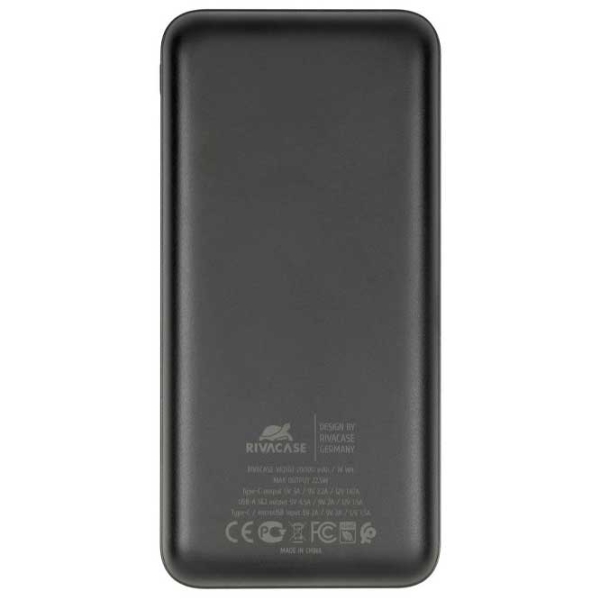 Power Bank 20000 мАч RivaCase VA2102 (22.5 Вт) Черный  photo 5