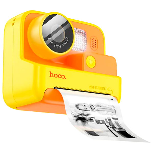Фотоаппарат Hoco Children Printing Camera Dual Lens DV200 Желтый Для детей, 6+ photo 1