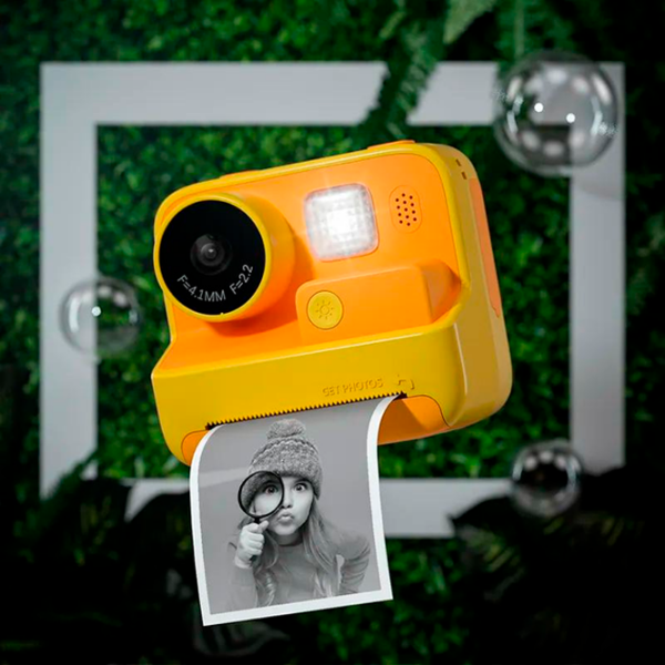 Фотоаппарат Hoco Children Printing Camera Dual Lens DV200 Желтый Для детей, 6+ photo 3