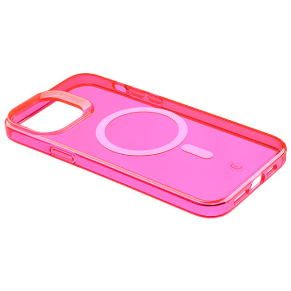 Husă pentru smartphone Apple iPhone 14 (Gloss Mag) Transparent Pink Cellularline, TPU, MagSafe Back