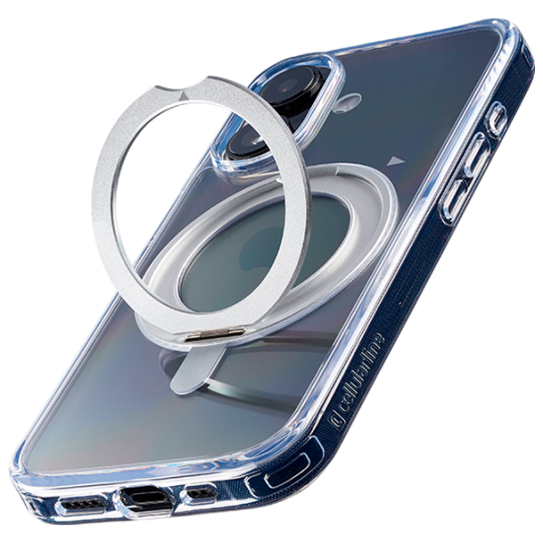 Чехол для смартфона Apple iPhone 16 (Spin Mag) White Прозрачный Cellularline, ТПУ, MagSafe Back photo 2