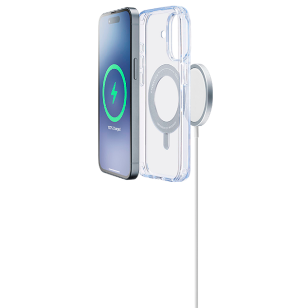 Чехол для смартфона Apple iPhone 16 (Spin Mag) White Прозрачный Cellularline, ТПУ, MagSafe Back photo 3