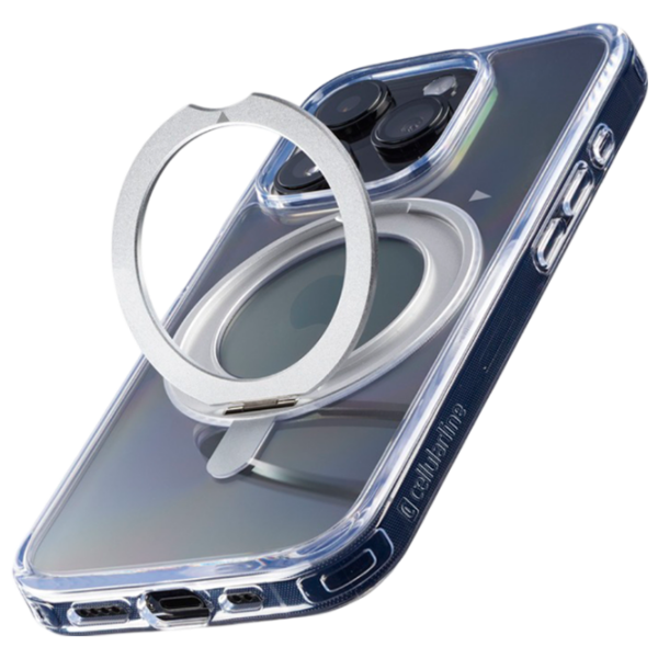 Чехол для смартфона Apple iPhone 16 Pro Max (Spin Mag) White Прозрачный Cellularline, ТПУ, MagSafe Back photo 2