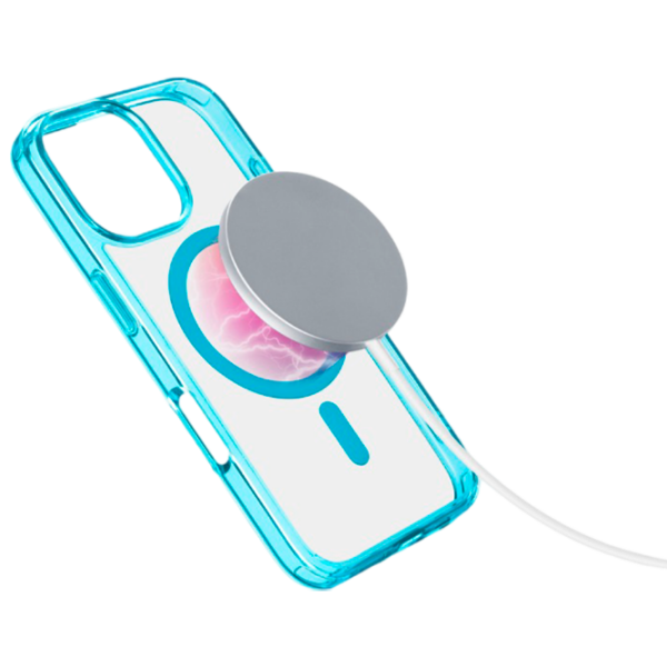 Чехол для смартфона Apple iPhone 16 Pro Max (Iconic Mag) Прозрачный Зеленый Cellularline, ТПУ, MagSafe Back photo 2
