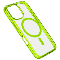 Чехол для смартфона Apple iPhone 16 Pro (Iconic Mag) Прозрачный Лаймовый Cellularline, ТПУ, MagSafe Back