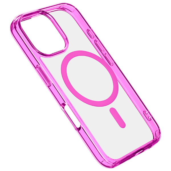 Чехол для смартфона Apple iPhone 16 Pro (Iconic Mag) Прозрачный Розовый Cellularline, ТПУ, MagSafe Back photo 1