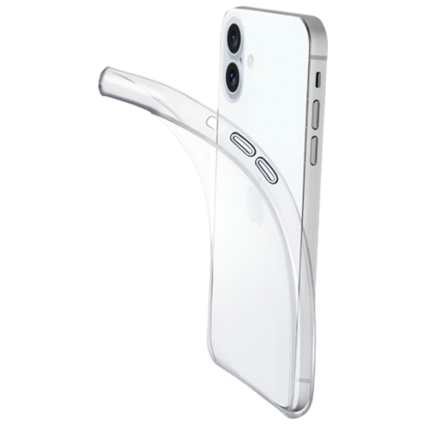 Чехол для смартфона Apple iPhone 16 (Fine) Прозрачный Cellularline, ТПУ, Back