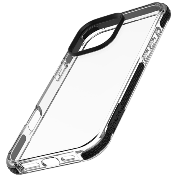 Чехол для смартфона Apple iPhone 16 Pro Max (Tetra Force Strong Guard) Прозрачный Черный Cellularline, ТПУ, Back