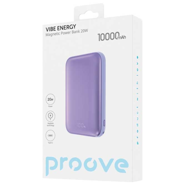 Power Bank 10000 мАч Proove Vibe Energy (15 Вт) Пурпурный  photo 3