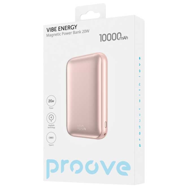 Power Bank 10000 mAh Proove Vibe Energy (15 W) Pink  photo 2
