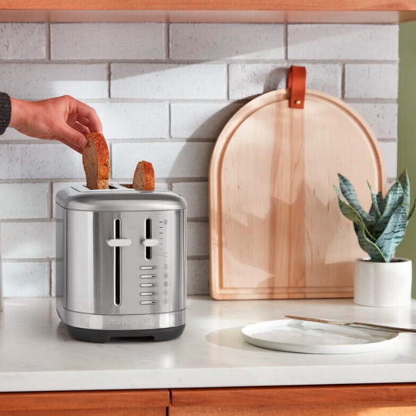 Тостер KitchenAid 5KMT2109ESX Серебряный 980 Вт, Количество степеней обжаривания: 7 photo 7