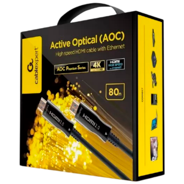 Кабель видео Cablexpert CCBP-HDMI-AOC-80M-02 HDMI / HDMI Черный  photo 2