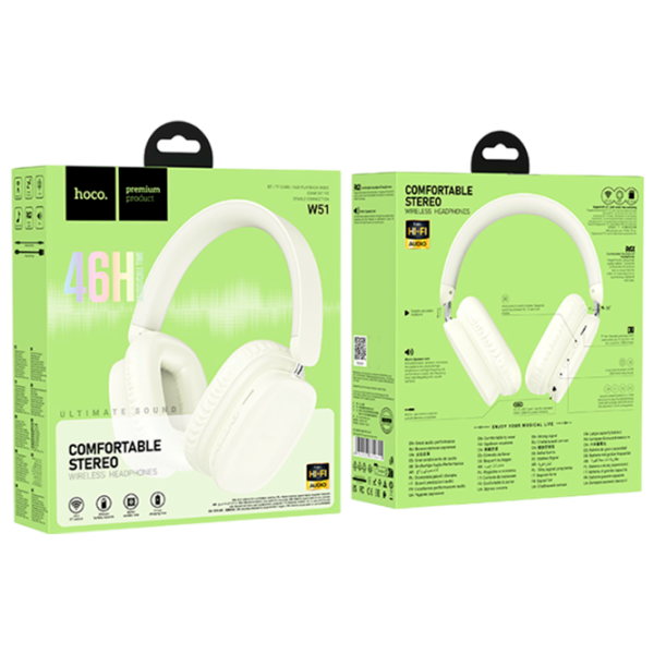 Căști Hoco W51 White Fără fir + Cu fir / Personal / Over the ear photo 4